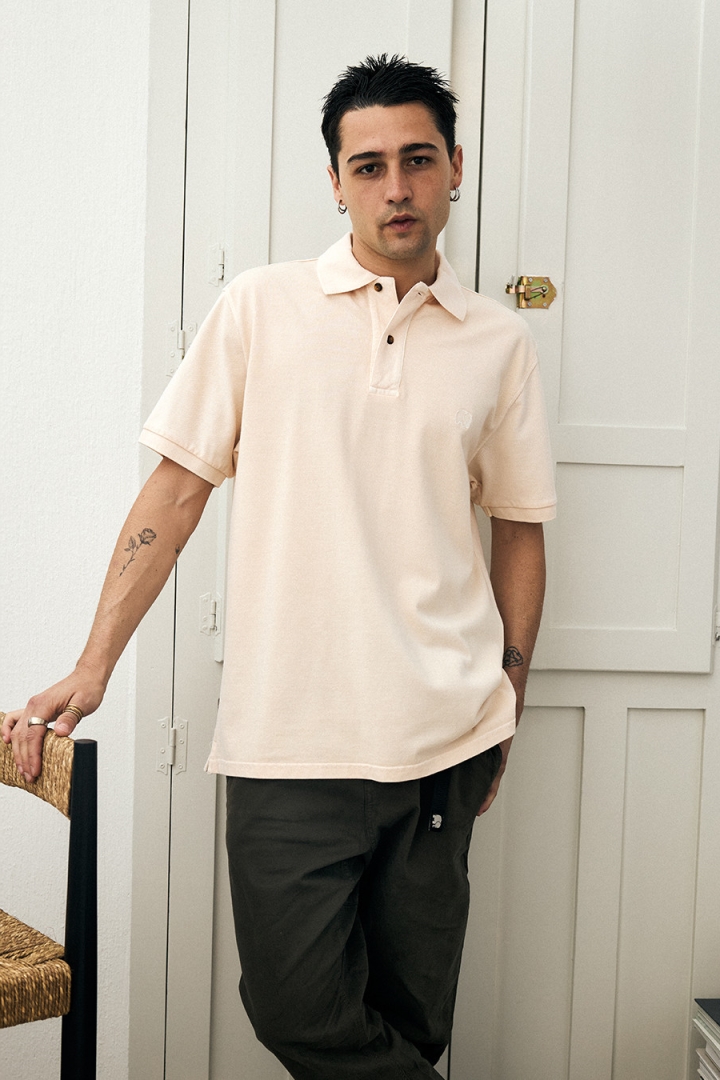 Image of Trendsplant mannen vegan Polo Essential Pigment Botercrème